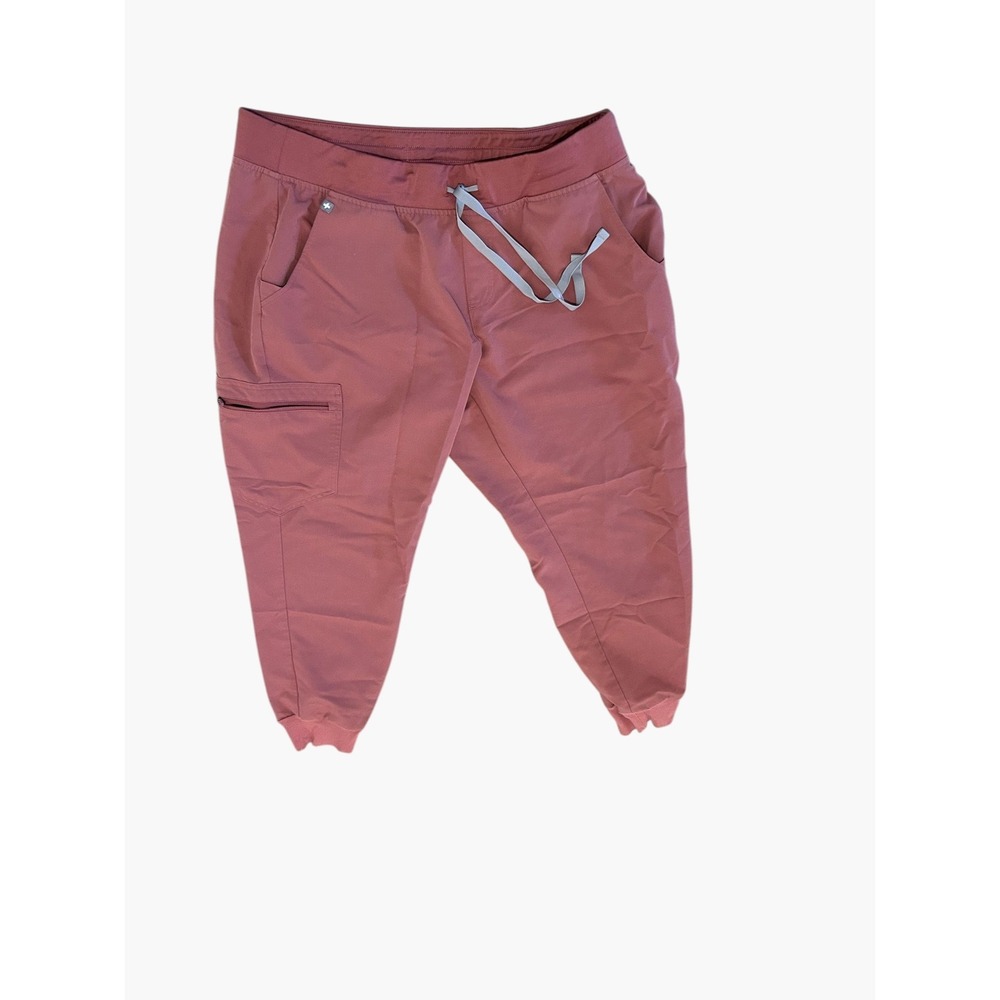 FIGS Zamora Jogger Scrub Pants Mauve Rose Pink FIONx Cargo Pockets XL petite